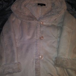JONES NEW YORK SUEDE COAT- EUC SZ LARGE